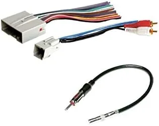Arnés de cable estéreo para automóvil y adaptador de antena para instalar una radio del mercado de accesorios para algunos vehículos Ford Lincoln