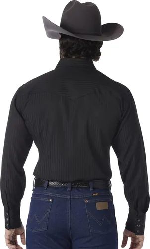 Miniatura 10 de Wrangler Camisas deportivas de manga larga con botones a presión y dos bolsillos para hombre