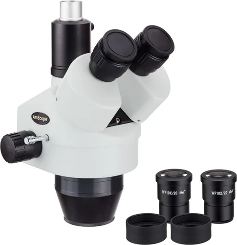 Miniatura 2 de AmScope Cabeza estéreo del microscopio del poder del zoom trinocular de SM35180T 3.5X-180X