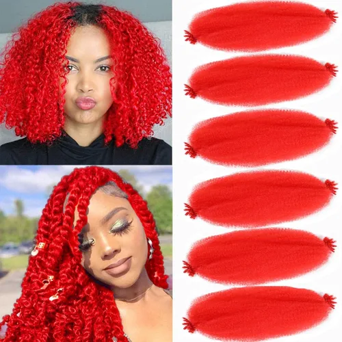 Miniatura 31 de Cabello afro trenzado elástico de 24 pulgadas 3 paquetes Cabello afro trenzado elástico Cabello afro para trenzado en crochet (24 pulgadas
