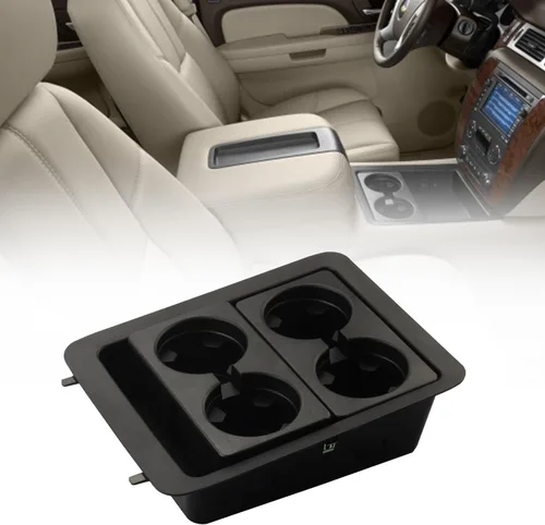 Dasbecan - Portavasos para consola central delantera, reemplazo compatible con Chevrolet Avalanche 2007-2013 Silverado Suburban Tahoe GMC Sierra