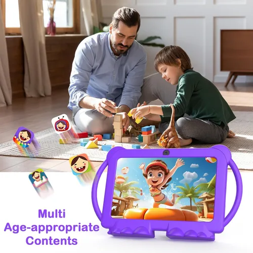 Miniatura 6 de Tablet para niños, tablet de 7 pulgadas para niños 4GB+32GB admite expansión de 1TB, control parental preinstalado, tablet educativa para niños