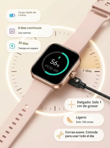 Miniatura 6 de SKG - Reloj inteligente para mujeres, rastreador de actividad física con resistencia al agua de 5 ATM, monitor de sueño, reloj inteligente de 1.7