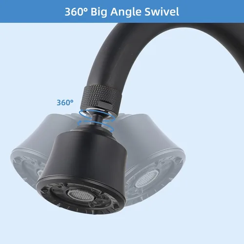 Miniatura 3 de Hygie Rinse Reemplazo de la cabeza del grifo del fregadero de cocina, accesorio rociador de 4 grifos rociadores con giro de ángulo grande, rosca