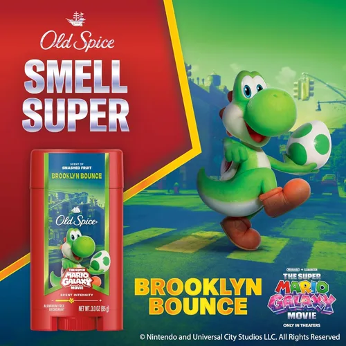 Miniatura 3 de Old Spice Desodorante sin aluminio para hombres, Old Spice x The Super Mario Galaxy Movie, frescura duradera 24/7, protección duradera contra