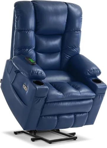 Miniatura 18 de MCombo Silla Reclinable Grande de Elevación con Triple Motor con Masaje y Calefacción Dual, Reposacabezas Ajustable para Personas Mayores Altas