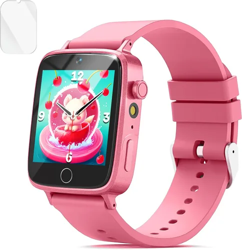 Miniatura 12 de NBKLS Reloj Inteligente para Niños Varones, Reloj para Niños con Pantalla Táctil de 1.54 Pulgadas, Reproductor de Música, Tarjeta de Aprendizaje, 10