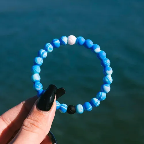 Miniatura 5 de Lokai Pulseras hawaianas de cuentas de silicona para mujeres y hombres, la colección Surf Ohana Beach Jewelry Pulsera de cuentas de moda