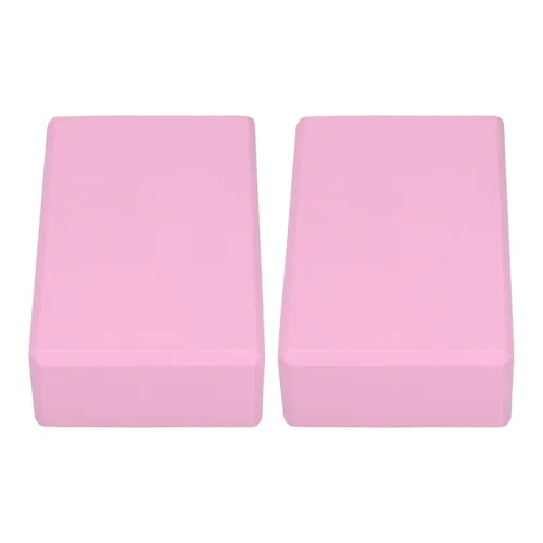Bloque de yoga rosa, bloques de yoga, paquete de 2 unidades, aspecto antideslizante, 2 piezas, material de espuma de apoyo seguro rosa, operación