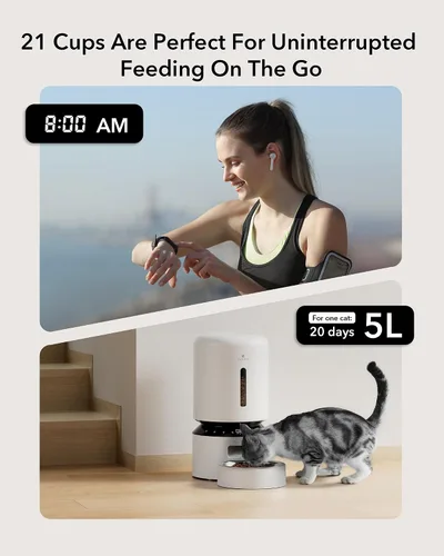 Miniatura 3 de PETLIBRO - Comedero automático para gatos, dispensador de comida para perros con preservación de frescura, comederos programables para mascotas