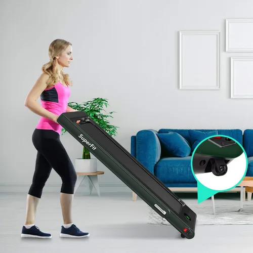 Miniatura 5 de GYMAX Caminadora plegable de 2.25 HP con pantalla LED, control remoto e inteligente de aplicaciones, 2 en 1 para debajo del escritorio, caminadora
