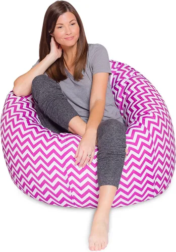 Miniatura 73 de Posh Creations - Sillón puff para niños, adolescentes y adultos, incluye funda extraíble y lavable a máquina, tamaño mediano de 27 pulgadas, lona