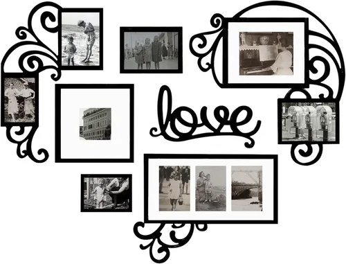 Miniatura 5 de HELLO LAURA - Marco de Fotos Collage Grande para Colgar en la Pared Marcos de Fotos Elegante Marco de Collage de Corazón Regalos para Familia