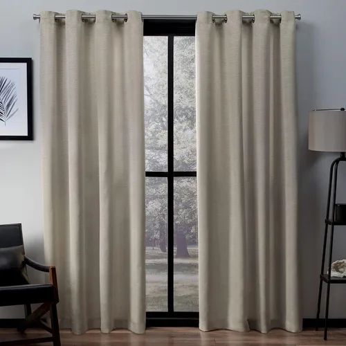 Miniatura 9 de Exclusive Home Curtains Virenze par de paneles de cortinas para ventanas de seda de imitación