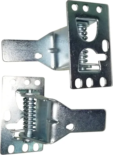 Miniatura 8 de Kit universal de cerradura de puerta de garaje con pestillo de resorte y manija con llave