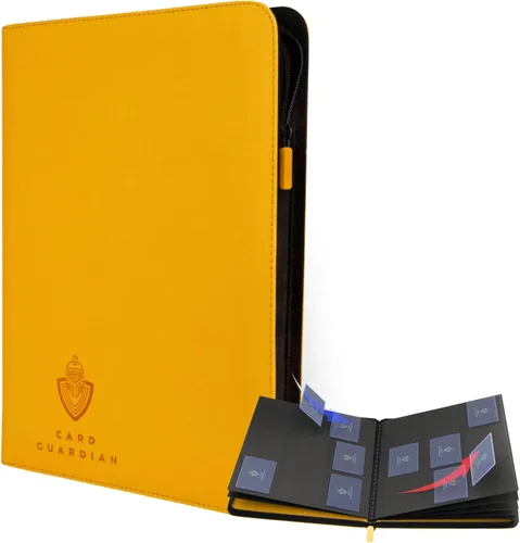 Miniatura 8 de Card Guardian - Carpeta Premium de 9 Bolsillos con Cremallera para 360 Cartas de Juegos de Cartas Coleccionables TCG (Verde) Bolsillos de Carga