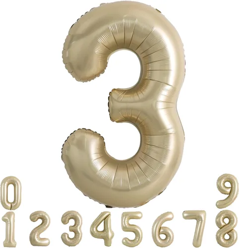 Miniatura 100 de TONIFUL 40 Inch Pastel Blue Number 8 Foil Balloons Large Mylar Foil Digital 8 Balloons for 8th Birthday, Gender Neutral Party, Baby Shower, Oro rosa