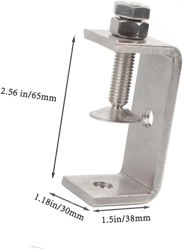 Miniatura 2 de Abrazadera C de acero inoxidable 304 de 2.559 in resistente abrazadera C para carpintería edificio de tigre, abrazadera ajustable de apertura