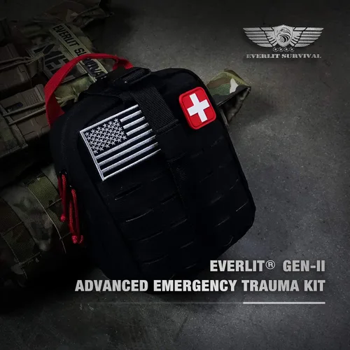 Miniatura 3 de EVERLIT Kit avanzado de trauma, torniquete CAT GEN-7, compatible con TCCC, bolsa táctica IFAK de combate militar con férula de 36 pulgadas de nylon