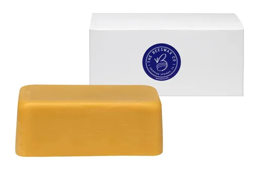 Barra de Cera de Abejas Pura de The Beeswax Co de Texas - Ultra Limpia - Naturalmente Filtrada y con Aroma a Miel - Cera de Abejas Amarilla de Grado
