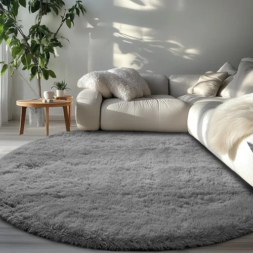 Miniatura 39 de Topmaxcs Alfombra de Área de Pelo Largo Negro para Dormitorio: 8x10 Alfombras de Área de Pelo Largo Esponjosas para Sala de Estar- Alfombras