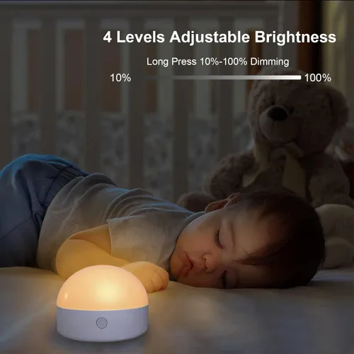 Miniatura 3 de BLUEYE Luz nocturna, sin BPA, control remoto, colores 3CCT, batería de 2000 mAh, botón manual, sin parpadeo para niños, bebé, guardería, pequeña