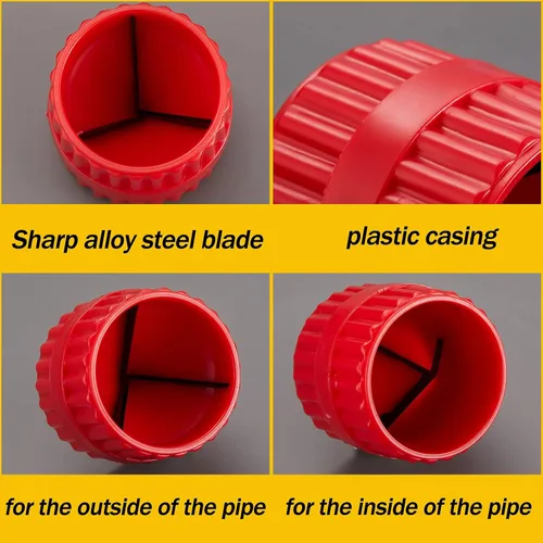 Miniatura 3 de 2 piezas de tubos de escariador interior y exterior, herramienta de chaflán de tubería de desbarbado para tubos de PVC PPR cobre latón aluminio Negro