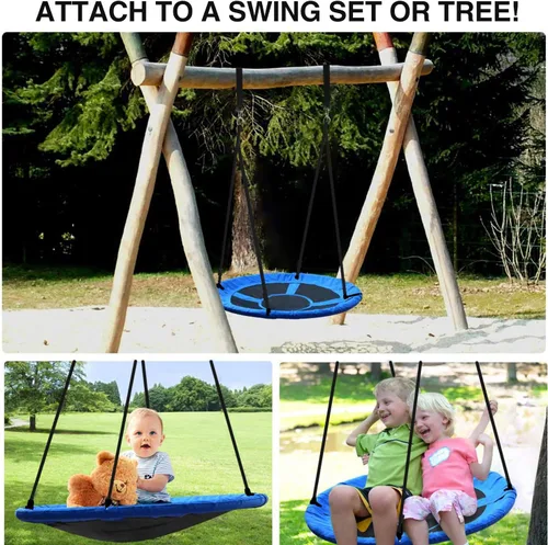 Miniatura 7 de RedSwing Columpio para niños en interiores y exteriores, columpio redondo grande de 43/40 pulgadas, ideal para árboles, columpios, patio trasero