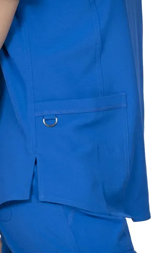 Miniatura 5 de Scrubs for Women Set 8 Pocket 4-Way Stretch Mock Wrap & Cargo Pant for Nurses Veterinarian Dentist Elements Select ES2976