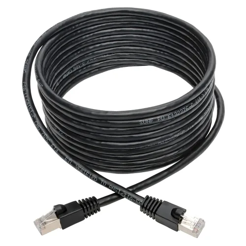 Miniatura 11 de Tripp Lite Cable Ethernet Cat6a 10G, cable de conexión de red STP moldeado sin enganches (RJ45 M/M), negro, 35 pies/34.8 ft, garantía
