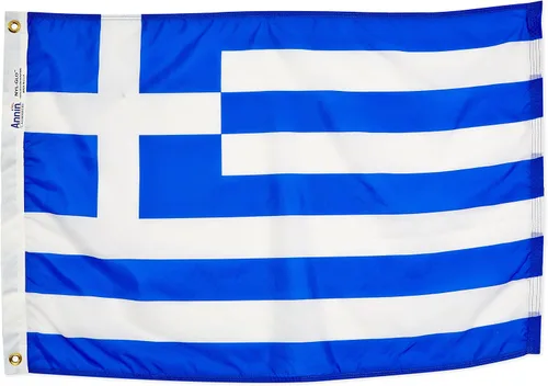 Annin Flagmakers Bandera de Grecia fabricada en Estados Unidos según las especificaciones oficiales de diseño de las Naciones Unidas, 2 x 3 pies