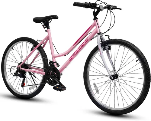 Ecarpat Bicicleta de montaña para niñas y mujeres, 24/26 pulgadas, 21 velocidades, regalos de viaje de verano, bicicletas de freno en V femenino,