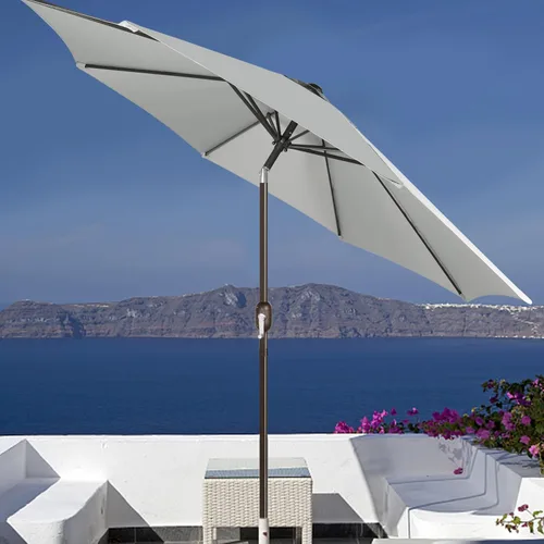 Miniatura 5 de Blissun - Sombrilla de aluminio para patio al aire libre de 9 pies, sombrilla de mesa para exteriores, sombrilla de jardín, sombrilla de mercado