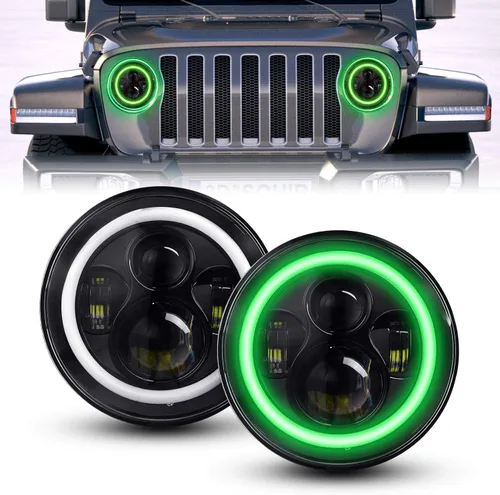 Miniatura 8 de YEEGO DIRECT Faros LED de 9 pulgadas para faros de Wrangler, faros RGB con halo para Wrangler JL JLU/Gladiator JT 2018-2025, aprobados por DOT