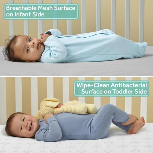 Miniatura 15 de Sealy Baby Airy Night Diamond - Colchón transpirable para cuna, fabricado en Estados Unidos, certificado GREENGUARD Gold, superficie de malla