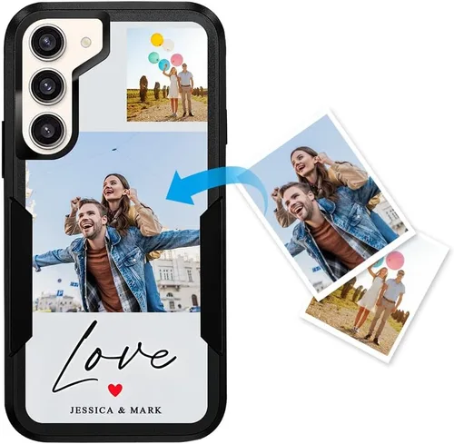Miniatura 60 de Funda protectora personalizada para Samsung Galaxy S22 Ultra 5G (versión 2022), funda protectora de doble capa resistente con múltiples fotos, a