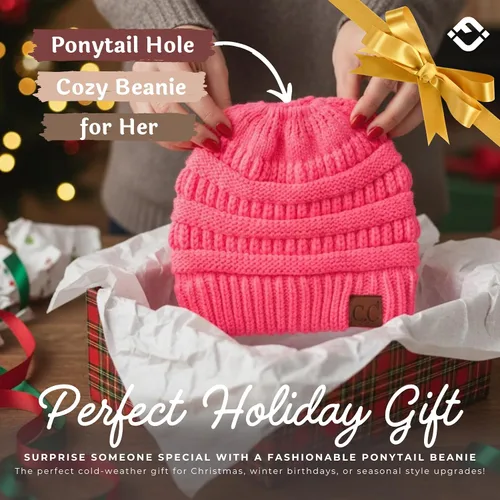 Miniatura 75 de Funky Junque - Gorro para mujer con ranura para cola de caballo