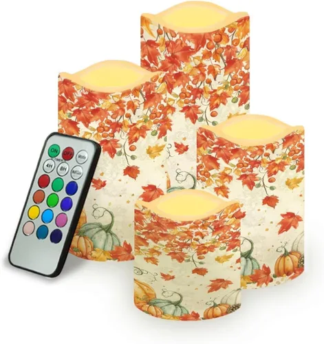 Miniatura 19 de Jeiento American Flag Flameless Candles 4 Pack 4th of July Home Decoration Flower American Flag LED Candles Battery Operated with Timer Remote