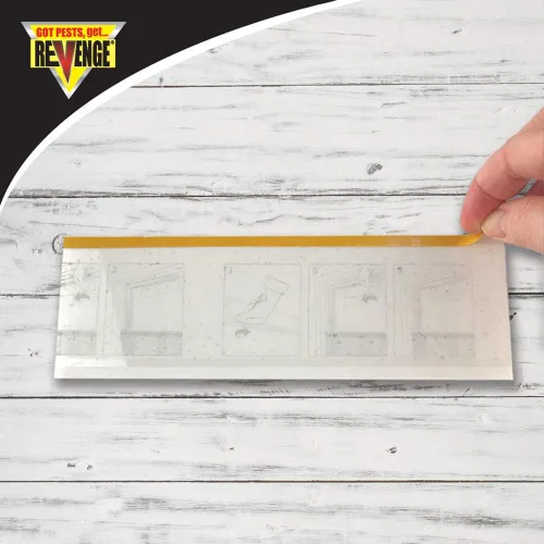 Miniatura 3 de REVENGE - Atrapasamoscas de ventana sin escape, paquete de 4 tiras adhesivas no tóxicas para uso en interiores, atraen y atrapan insectos