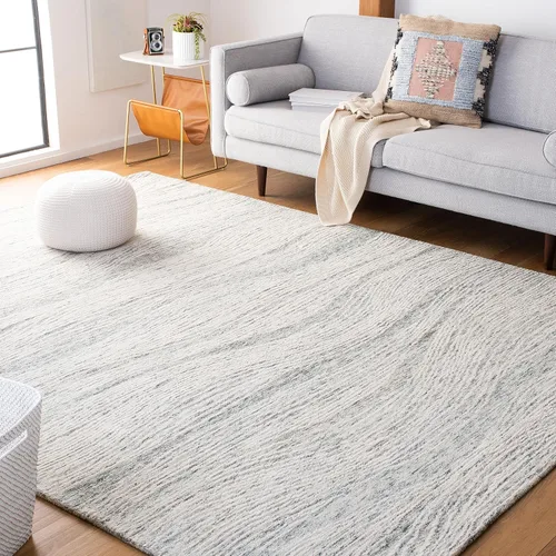 Miniatura 39 de SAFAVIEH Metro Collection - Alfombra decorativa de 2 x 3 pies, azul y marfil, diseño transicional, ideal para áreas de alto tráfico en pasillo, baño