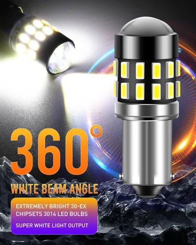 Miniatura 3 de 2 lámparas 64111 superbrillantes con chipset 360LM 3014 -30-EX, 30 BA9 BA9S 53 57 1895, utilizadas para puertas laterales, luces de cortesía, luces
