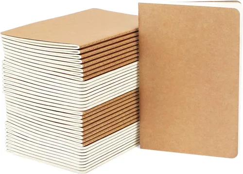Miniatura 11 de EUSOAR Diarios para cuadernos, paquete de 24 cuadernos A5 de 5.5 x 8.3 pulgadas, 60 páginas/30 hojas de tapa blanda con rayas universitarias, 100