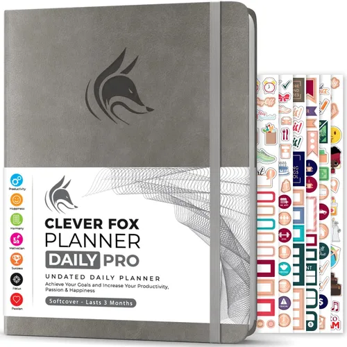 Miniatura 15 de Clever Fox Agenda Daily PRO – Agenda diaria de 8.5 x 11 pulgadas tamaño A4 y diario de gratitud para aumentar la productividad, gestión del tiempo