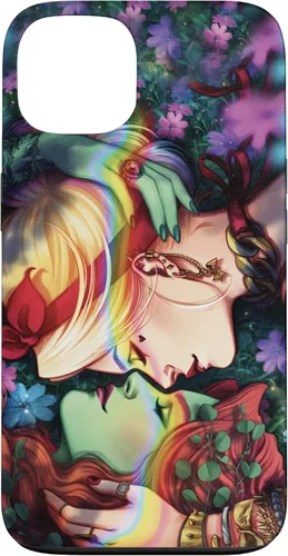 Miniatura 7 de iPhone 16 DC Comics Pride Harley Quinn & Poison Ivy Nose Touch Case