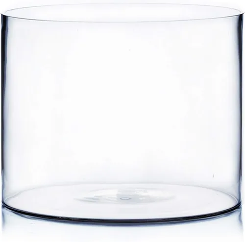 Miniatura 19 de WGV - Jarrón cilíndrico, 7 pulgadas de ancho, 7 pulgadas de alto, cristalería transparente de gran diámetro, recipiente floral, terrario para boda