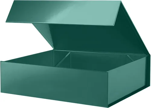 Miniatura 46 de PACKHOME Caja de regalo de 11.5 x 8 x 2.5 pulgadas, caja resistente para camisas con tapa magnética para múltiples ocasiones (negro brillante)