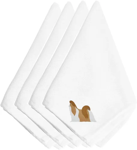 Miniatura 42 de Caroline's Treasures BB3448NPKE Affenpinscher - Juego de 4 servilletas bordadas, lavables, suaves, duraderas, servilletas de mesa para hotel