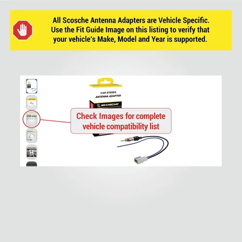 Miniatura 2 de Scosche HAAB - Adaptador de antena para estéreo de automóvil compatible con vehículos Honda, Mazda y Suzuki seleccionados 2006-19 - Adaptador
