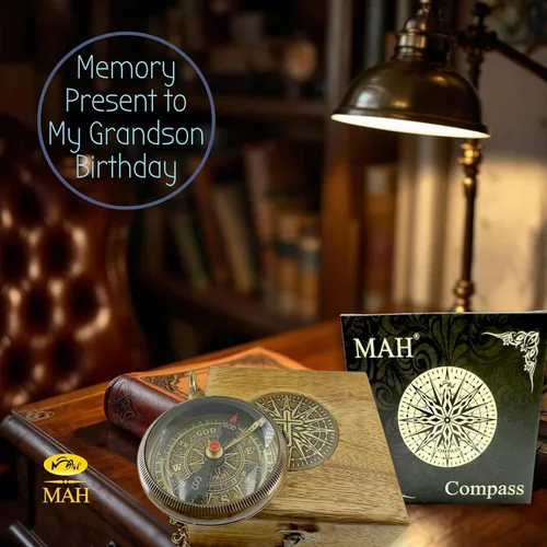 Miniatura 9 de Brass Compass Gift to My Son Never Forget I Love You, Sentimental Keepsake from Mom Dad Grandparents, Inspirational Guidance Compass Gift for Son