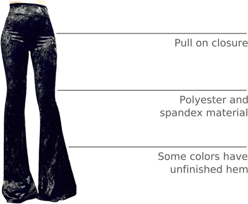 Miniatura 119 de ShopMyTrend - Pantalones de yoga largos con piernas anchas y acampanadas estilo palazzo, con cintura alta, para mujer